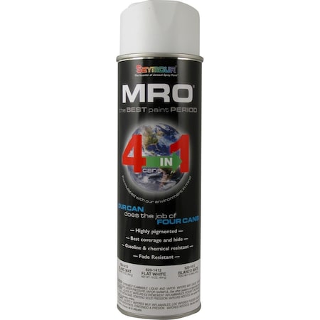 Seymour Of Sycamore 20 oz Industrial Mro High Solids Spray Paint, Flat White, 6PK SE488770